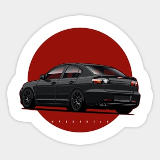 Black 3 Sticker